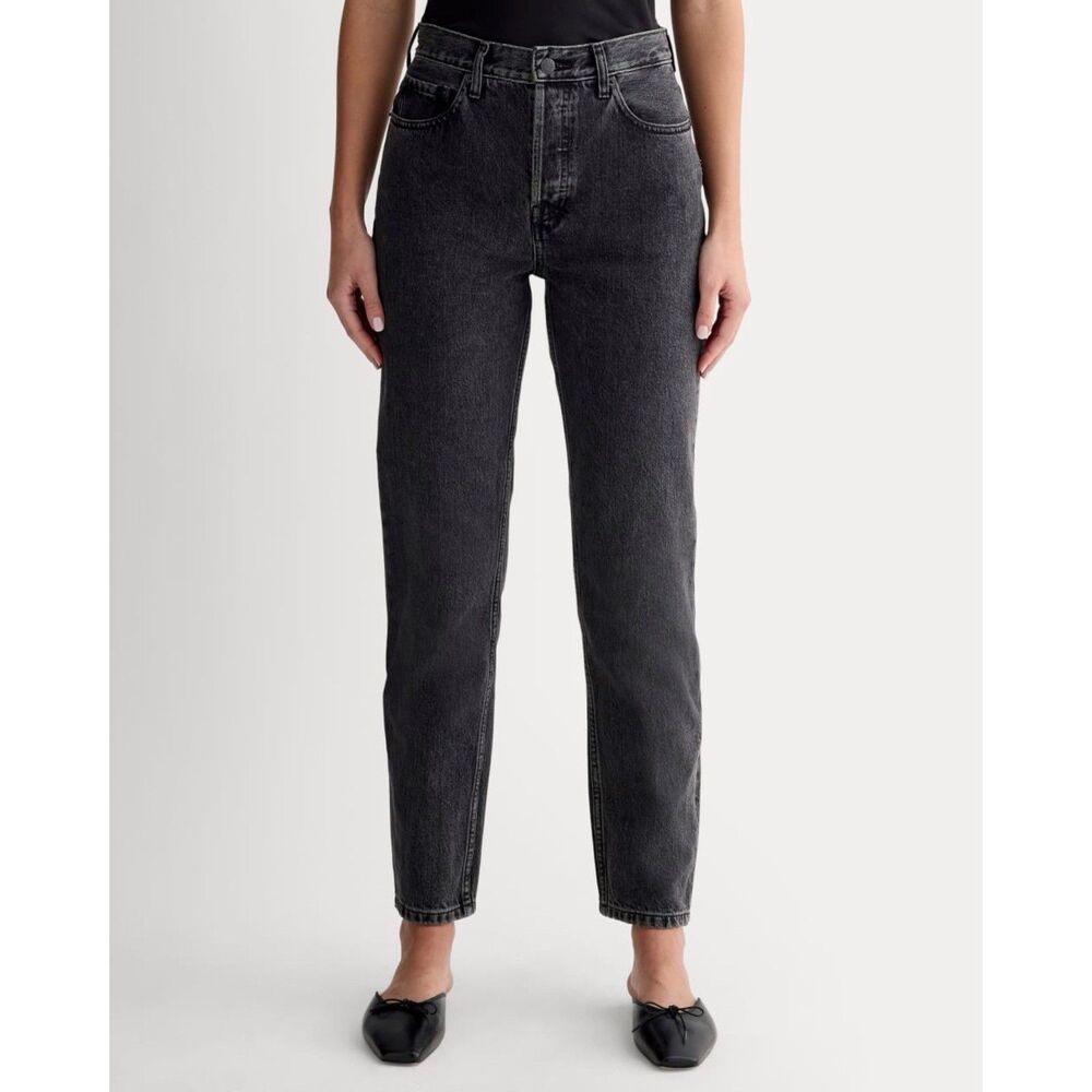 Everlane 90s The Cheeky High Rise Jeans Womens 31 Straight Leg Washed Black